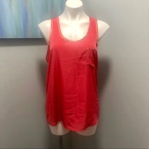 Aqua Cheetah Print Trim Tank Top